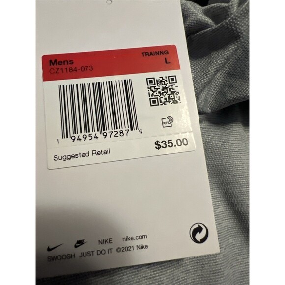 LARGE Nike Dri-Fit Gray Sleeveless Top Style CZ1184-073 - Picture 2 of 7